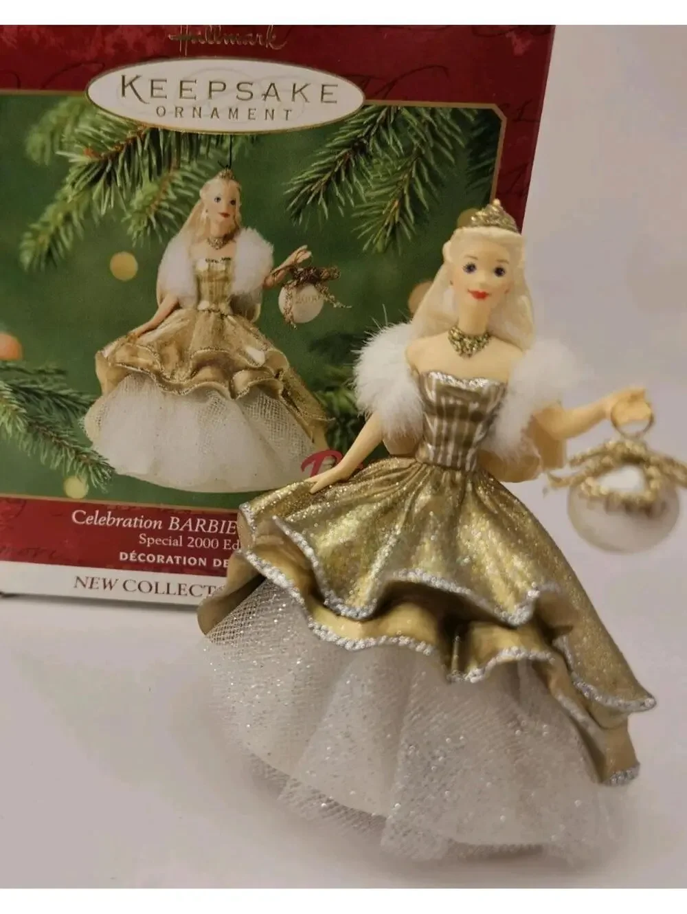 Lot Of 4 Hallmark Keepsake Ornaments 3 Barbie & Kelly + 1 Lighthouse Greetings